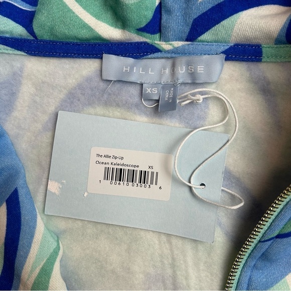 NWT Hill House Allie Zip-Up Ocean Kaleidoscope Fleece Jacket, size XS - Picture 10 of 12